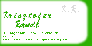 krisztofer randl business card